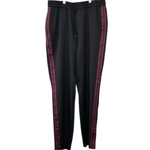 DKNY pull on track pant with stripes down side, medium